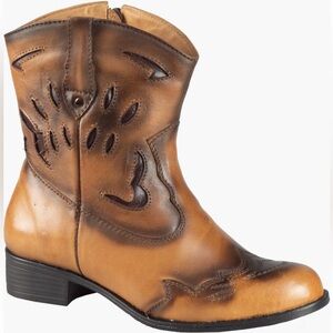 Sandro Moscoloni Brown Leather Cowboy Boots